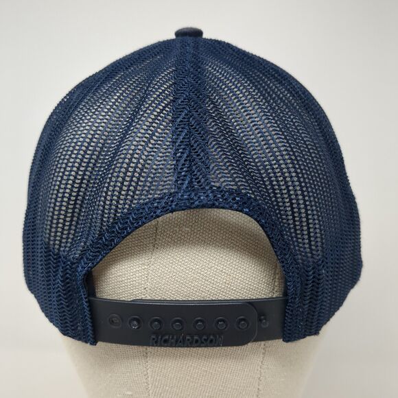 Dillabaugh's Commercial Flooring Snapback Trucker Hat Blue OS Mesh Richardson - Picture 5 of 9